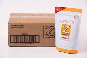 Zsweet® All-Natural Powdered Sugar Substitute Case (6 Pouches)
